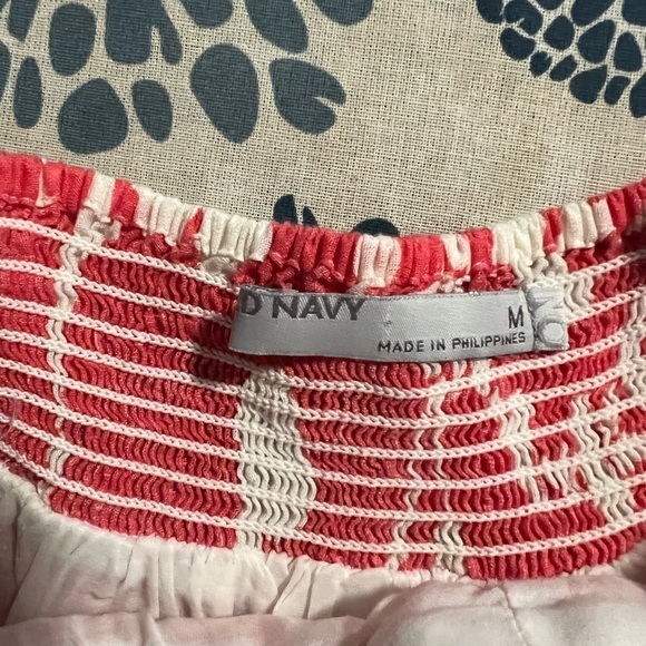 Old Navy Orange & White Long Sundress-Tied Behind Neck Size Medium - Picture 4 of 4